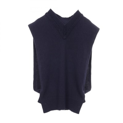 メゾン マルジェラ Maison Margiela ベスト 衣料品 トップス ウール ファブリック レディース ネイビー系 【中古】