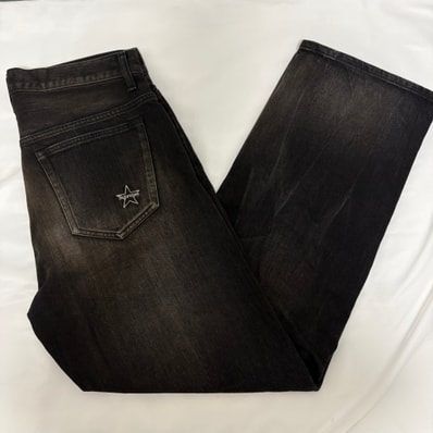 Supreme Distressed Loose Fit Selvedge Jean "Washed Black" (24SS)