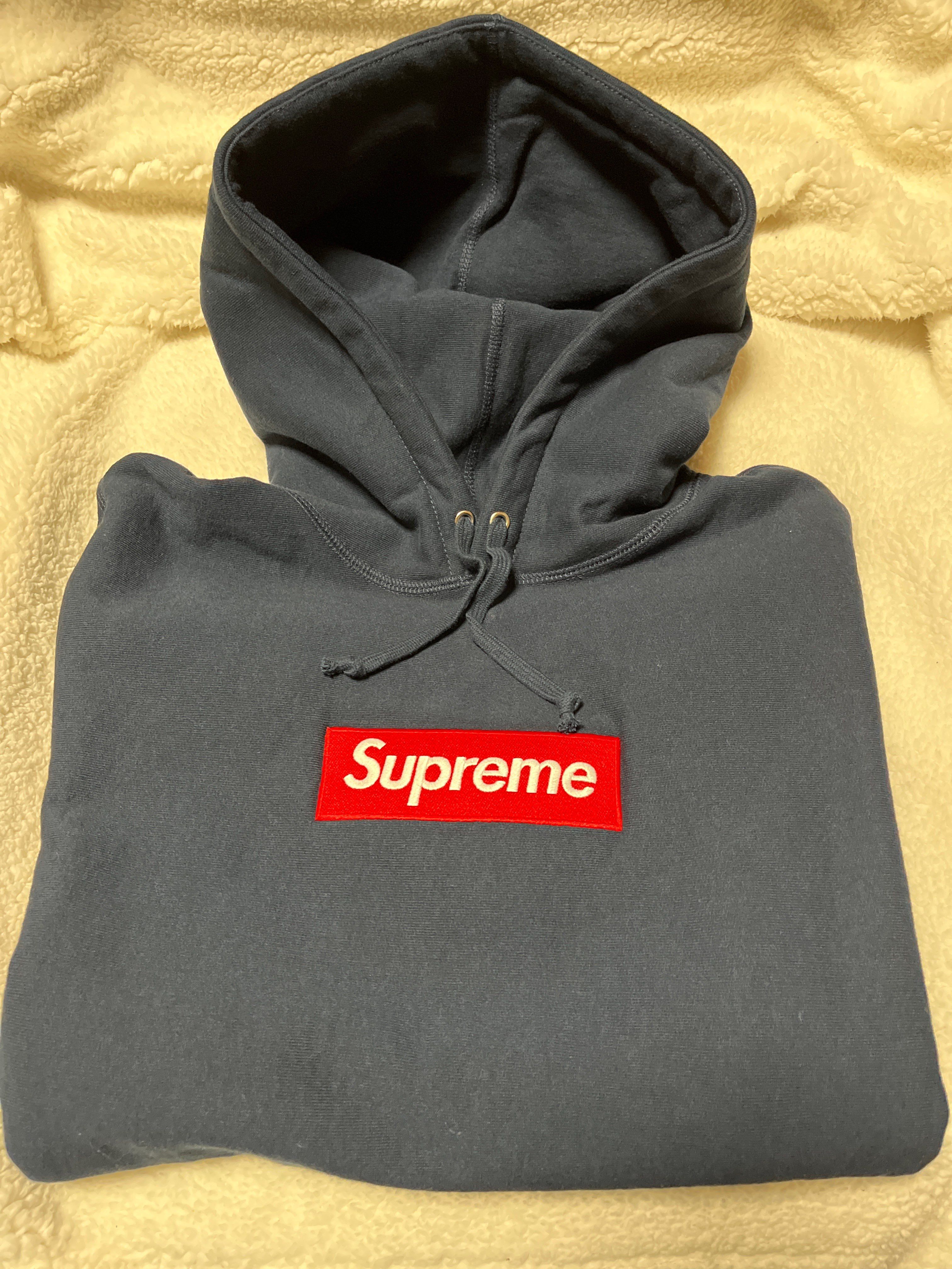 Supreme Box Logo Hooded Sweatshirt "Navy" (16FW)