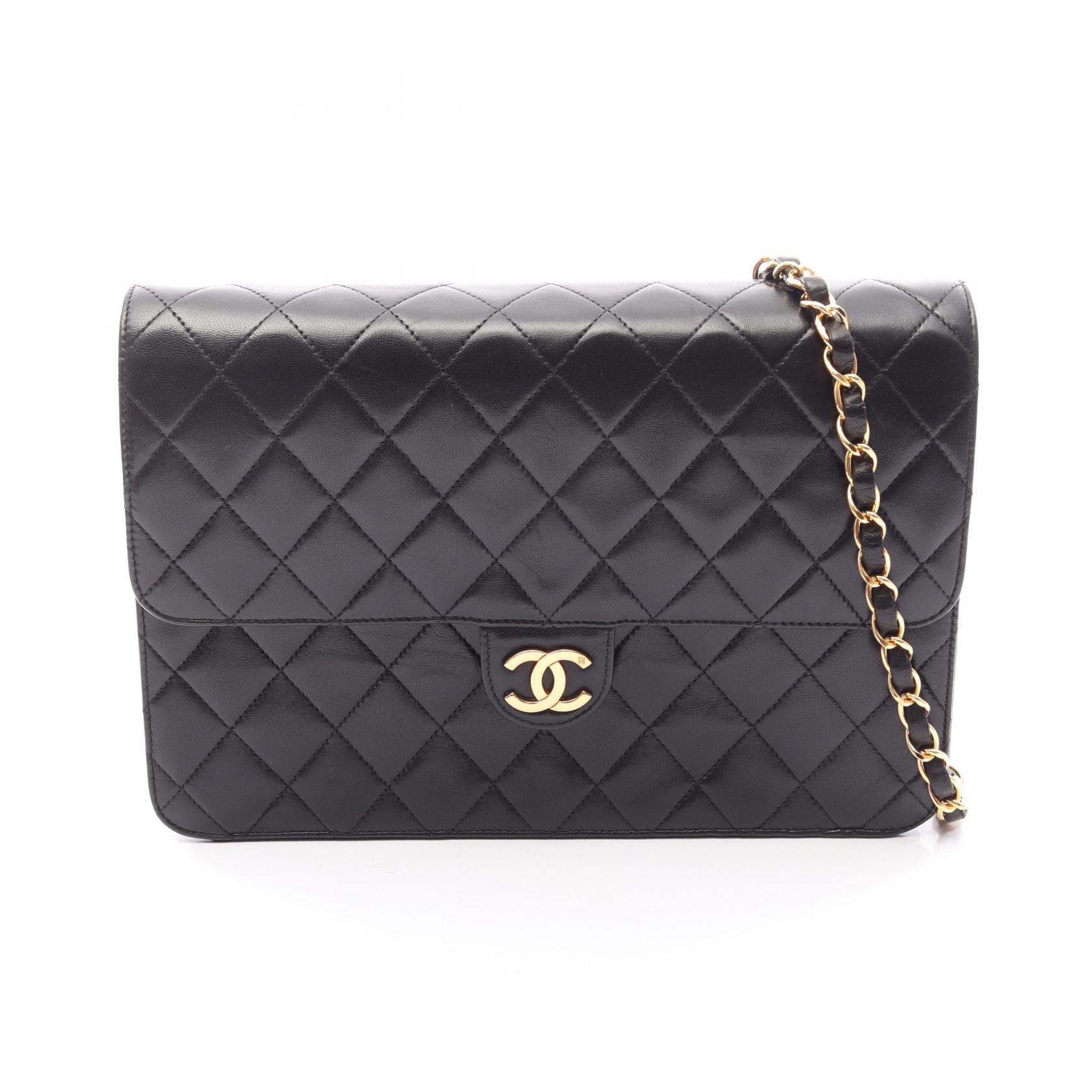 シャネル CHANEL マトラッセ ショルダーバッグ バッグ ラムスキン(羊革) レディース ブラック系 【中古】