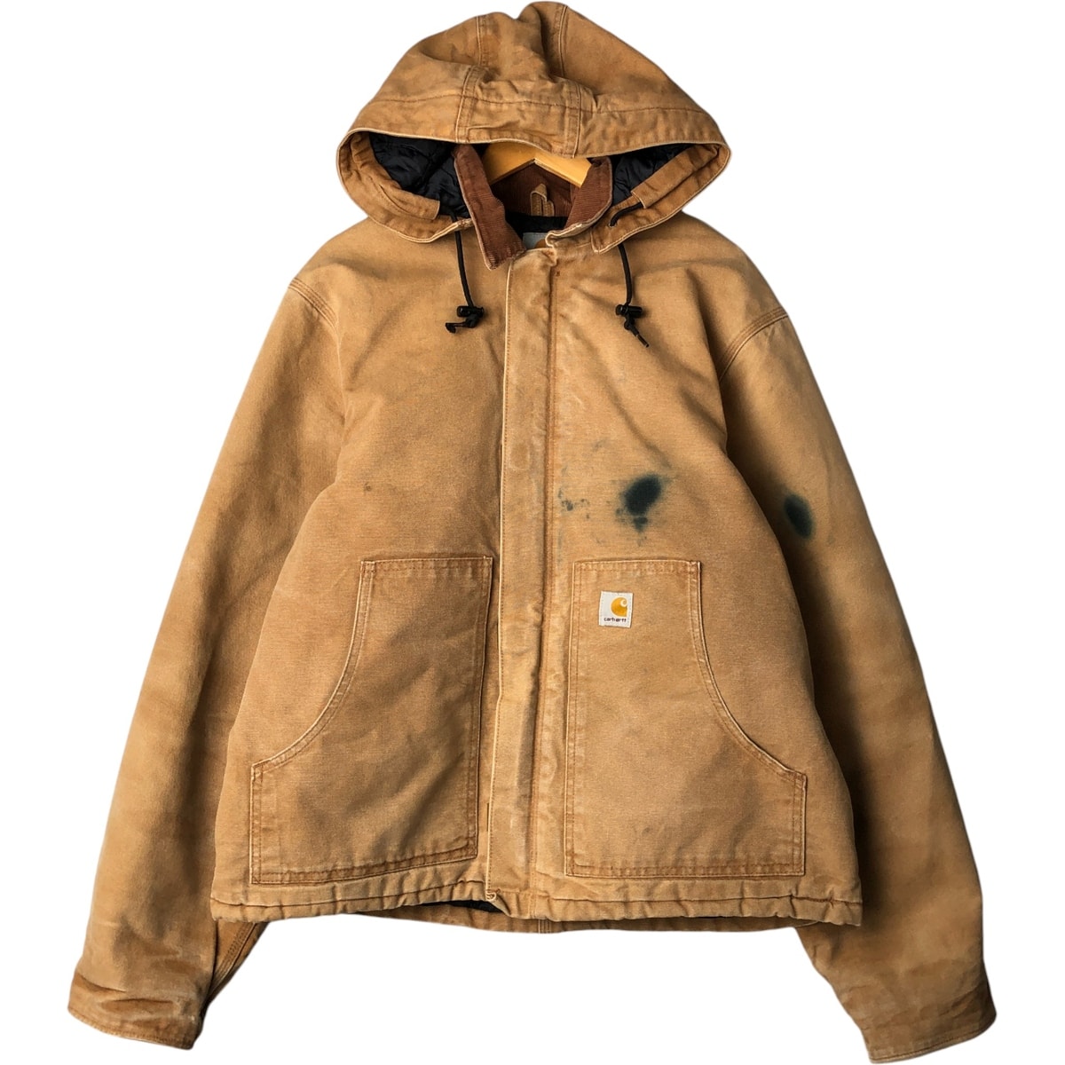 古着 00年代 カーハート Carhartt トラディショナルジャケット フード付き 中綿入り ダックフルジップパーカー メンズXXL相当/eaa600366