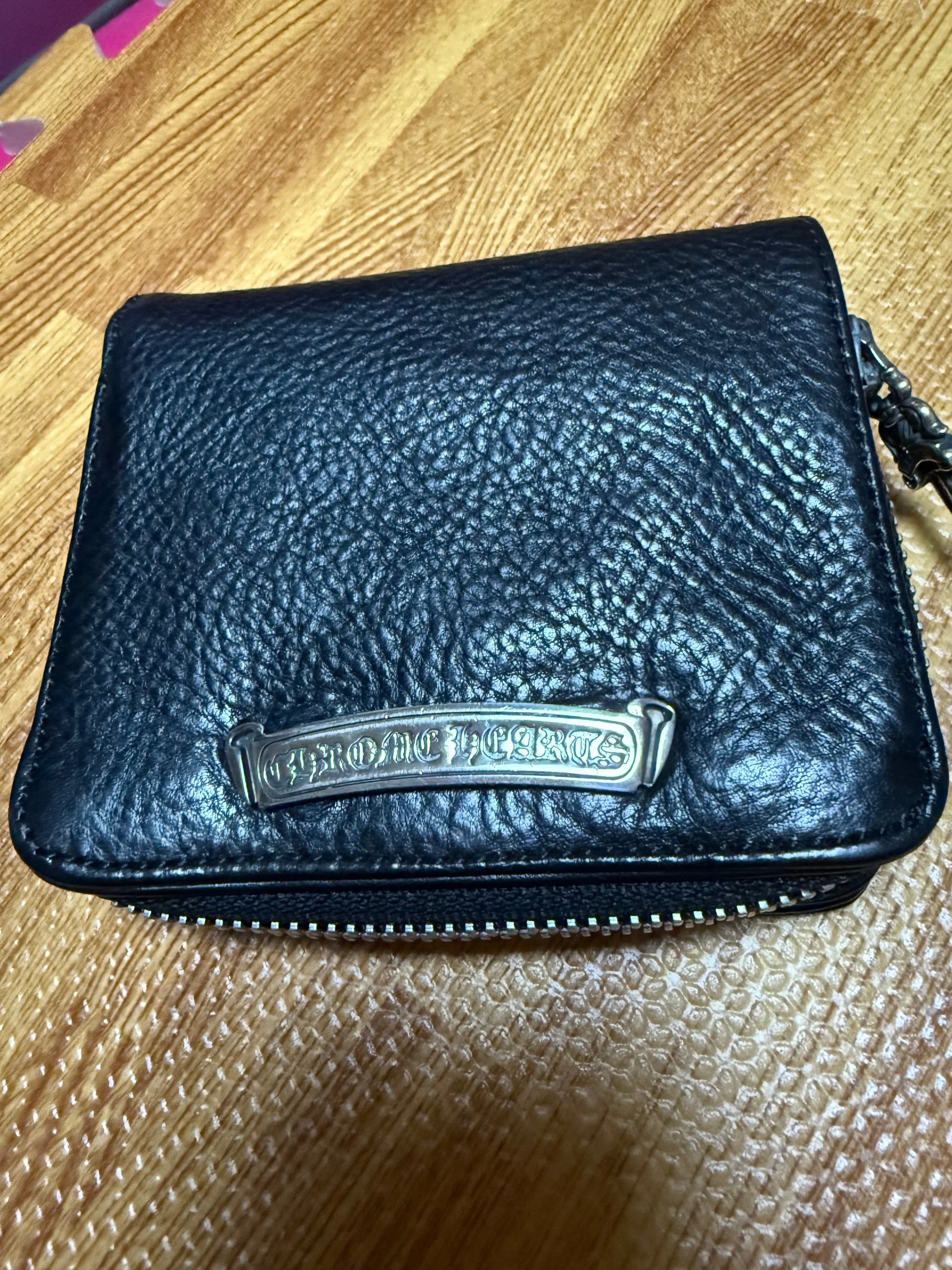 Chrome Hearts Square Zipville Wallet / Leather "Black"