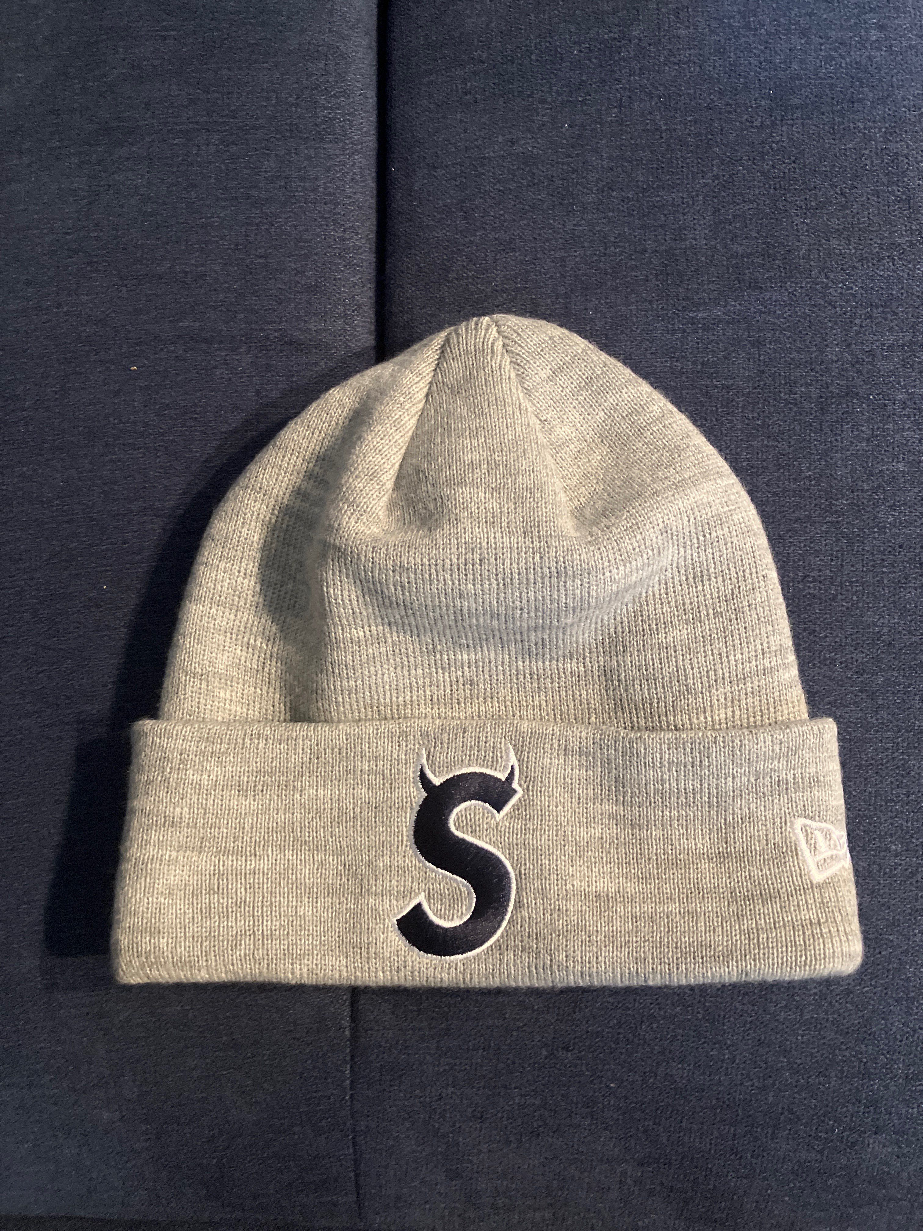 Supreme New Era S Logo Beanie "Heather Grey" (22FW)
