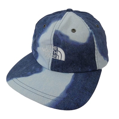 Supreme シュプリーム キャップ 21AW NN52152I Bleached Denim Print 6-Panel Indigo ブリーチド デニム プリント 6パネル インディゴ キャップ 帽子 インディゴブルー系【中古】