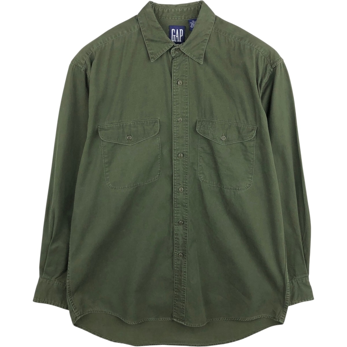 古着 90年代 ギャップ GAP オールドギャップ 長袖 コットンシャツ メンズM相当 ヴィンテージ/eaa625267
