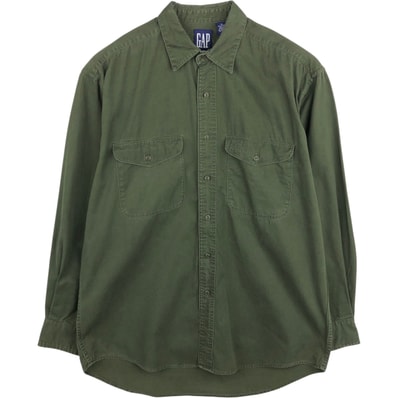 古着 90年代 ギャップ GAP オールドギャップ 長袖 コットンシャツ メンズM相当 ヴィンテージ/eaa625267