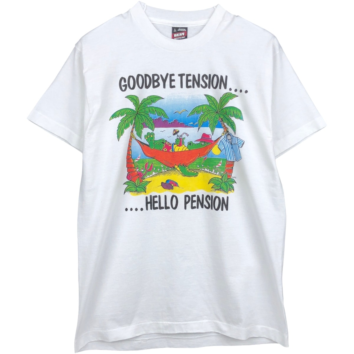古着 90年代 フルーツオブザルーム FRUIT OF THE LOOM BEST プリントTシャツ USA製 メンズL相当/eaa642098