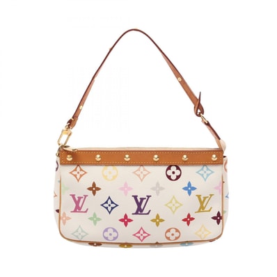 ルイ・ヴィトン LOUIS VUITTON ポシェットアクセソワール モノグラムマルチカラー ブロン ハンドバッグ バッグ PVCコーティングキャンバス レザー レディース ホワイト系 M92649 【中古】