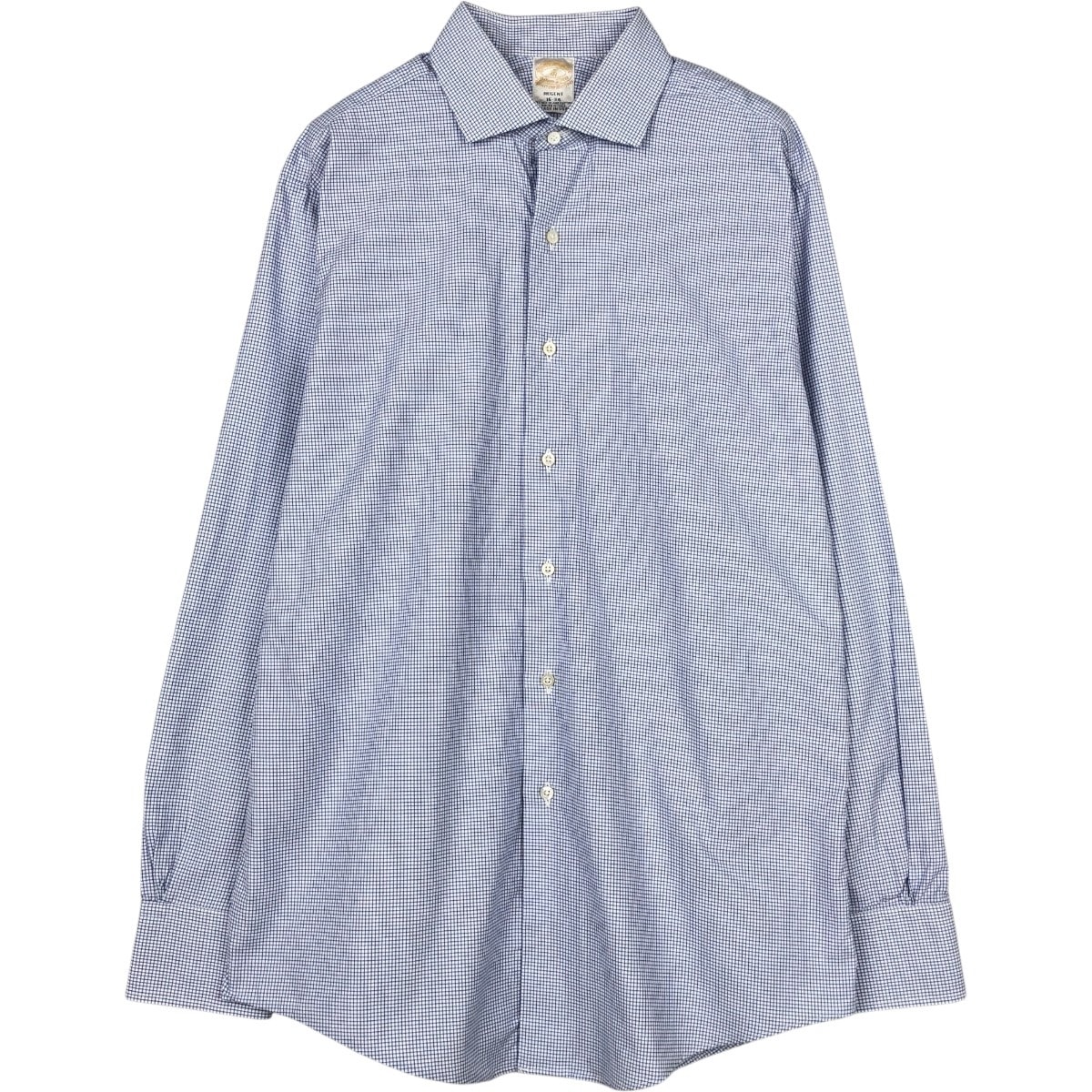古着 ブルックスブラザーズ Brooks Brothers Golden Fleece ワイドカラー 長袖 ストライプシャツ USA製 メンズL相当/eaa666726