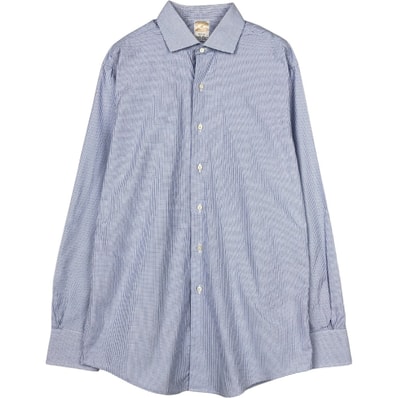 古着 ブルックスブラザーズ Brooks Brothers Golden Fleece ワイドカラー 長袖 ストライプシャツ USA製 メンズL相当/eaa666726