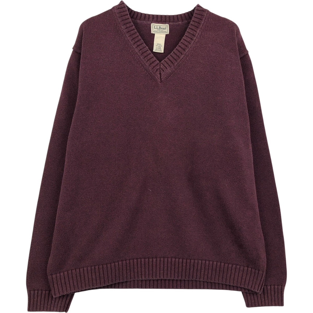 古着 90~00年代 エルエルビーン L.L.Bean Vネック コットンニットセーター メンズL相当 ヴィンテージ/eaa618595