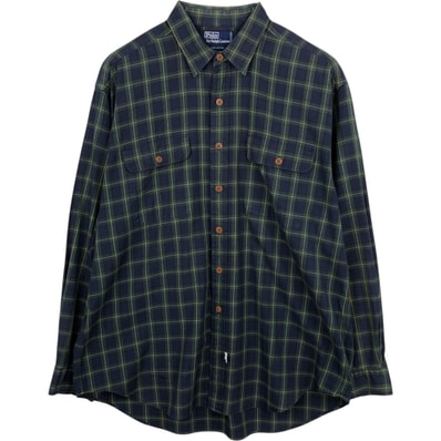 古着 ラルフローレン Ralph Lauren POLO by Ralph Lauren 長袖 コットンチェックシャツ メンズXL相当/eaa614294