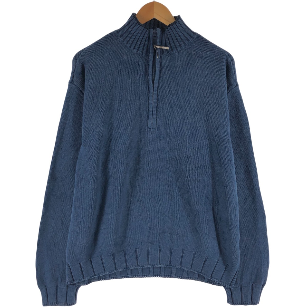 古着 ラルフローレン Ralph Lauren CHAPS チャップス コットンニットハーフジップセーター メンズXL相当/eaa501698