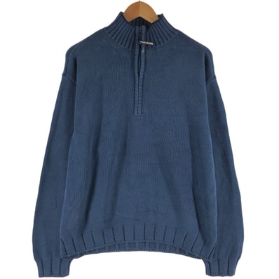 古着 ラルフローレン Ralph Lauren CHAPS チャップス コットンニットハーフジップセーター メンズXL相当/eaa501698