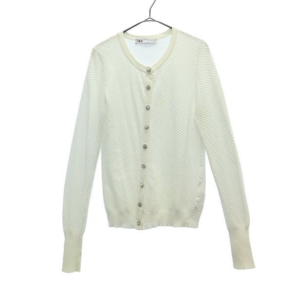 ZARA ザラ 総柄 長袖 ニットカーディガン