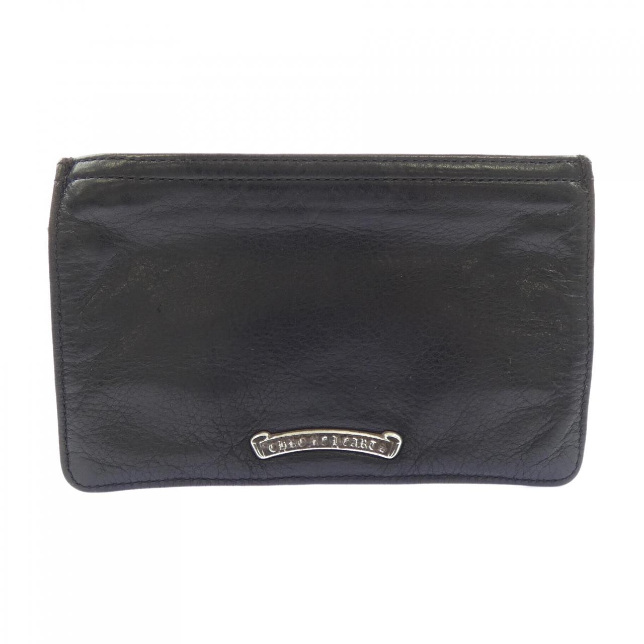 Chrome Hearts Zipper Change Purse #2 Heavy Leather "Black"