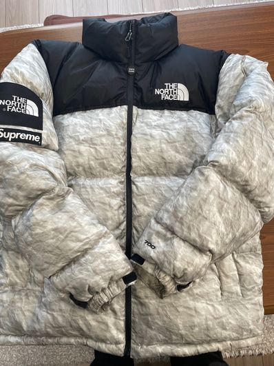 Supreme x The North Face Nuptse Jacket "White Paper Print"