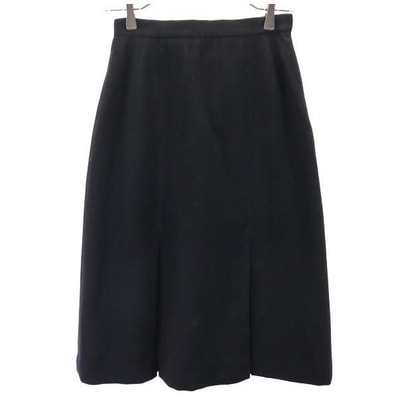 Burberrys バーバリーズ 90s オールド ロング丈 ウール プリーツスカート ブラック系