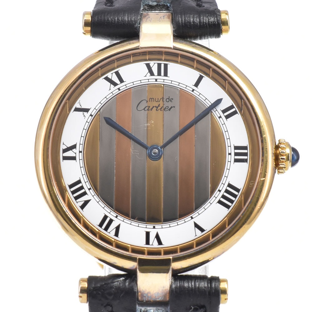 カルティエ CARTIER 590003 ヴィンテージ マストヴァンドーム ヴェルメイユ クォーツ ユニセックス 内箱・保証書付き 腕時計 G#149927