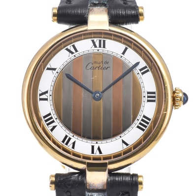 カルティエ CARTIER 590003 ヴィンテージ マストヴァンドーム ヴェルメイユ クォーツ ユニセックス 内箱・保証書付き 腕時計 G#149927