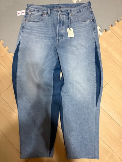 LEVI'S 501 Loose Customized Expansion Baggy Jeans V2 S/D "Light Wash"