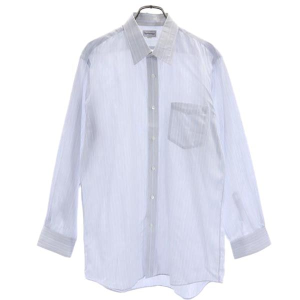 Burberrys バーバリーズ ストライプ 長袖 シャツ 41-82 水色