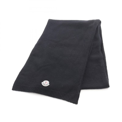 モンクレール MONCLER マフラー 衣料品 ウール メンズ レディース ブラック系 【中古】