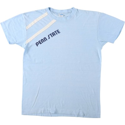 古着 70年代 チャンピオン Champion バータグ PENN STATE ペンシルベニア州立大学 カレッジTシャツ USA製 レディースL相当 ヴィンテージ/eaa670490