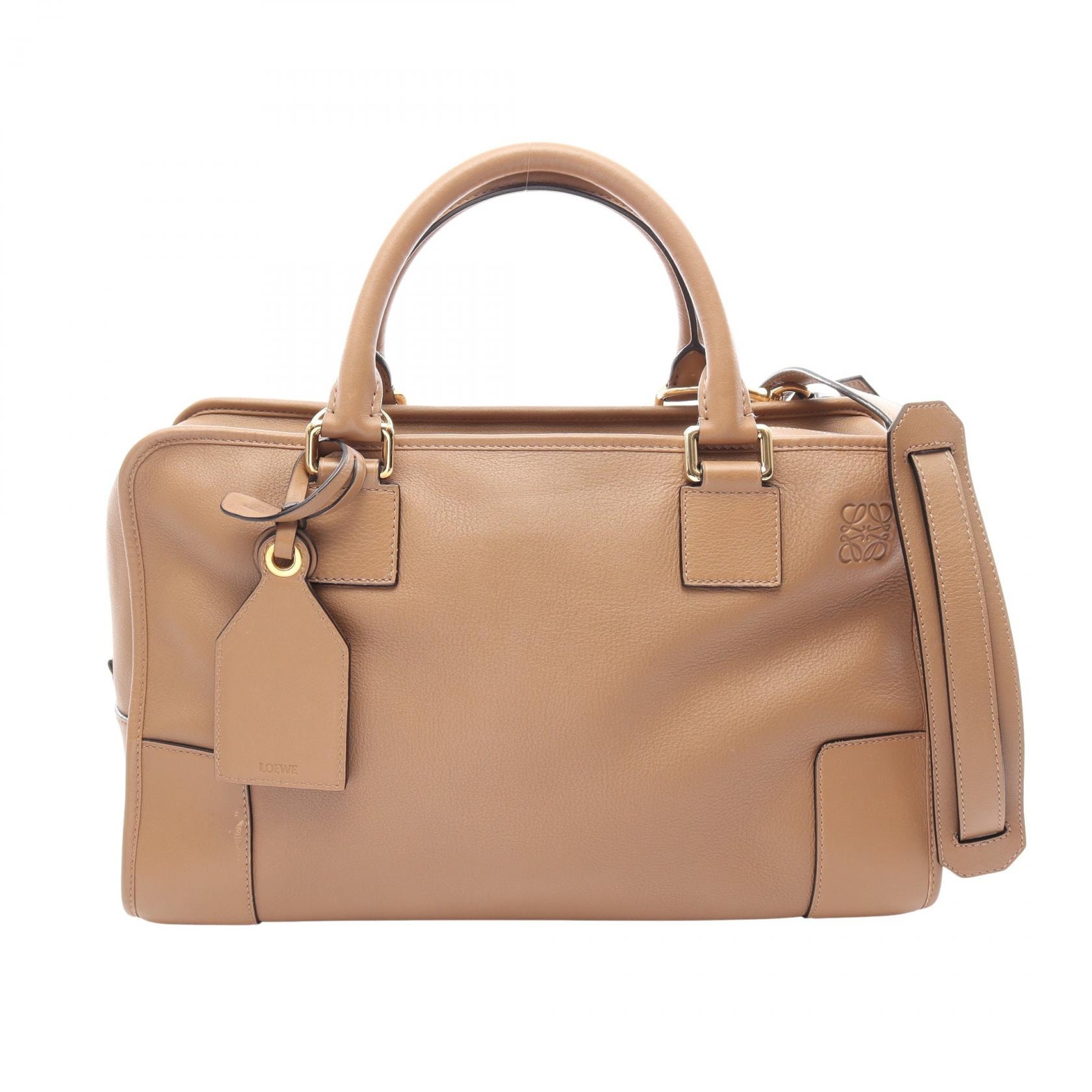 ロエベ LOEWE アマソナ36 2WAY ハンドバッグ バッグ レザー レディース ブラウン系 【中古】
