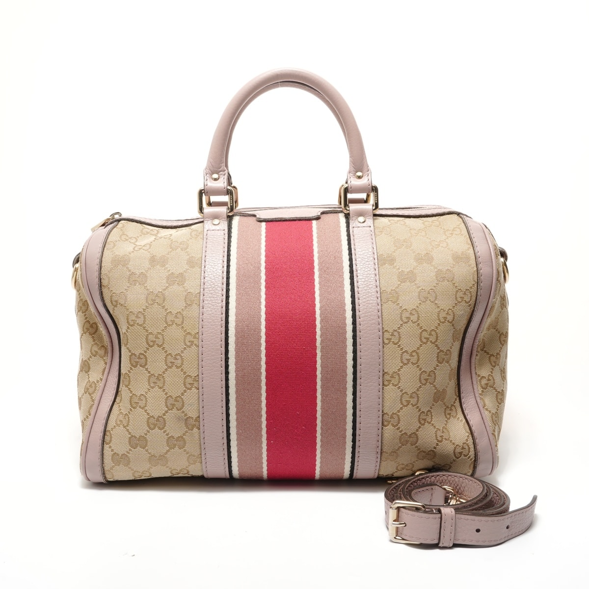 グッチ GUCCI GGキャンバス シェリーライン ボストンバッグ【中古】