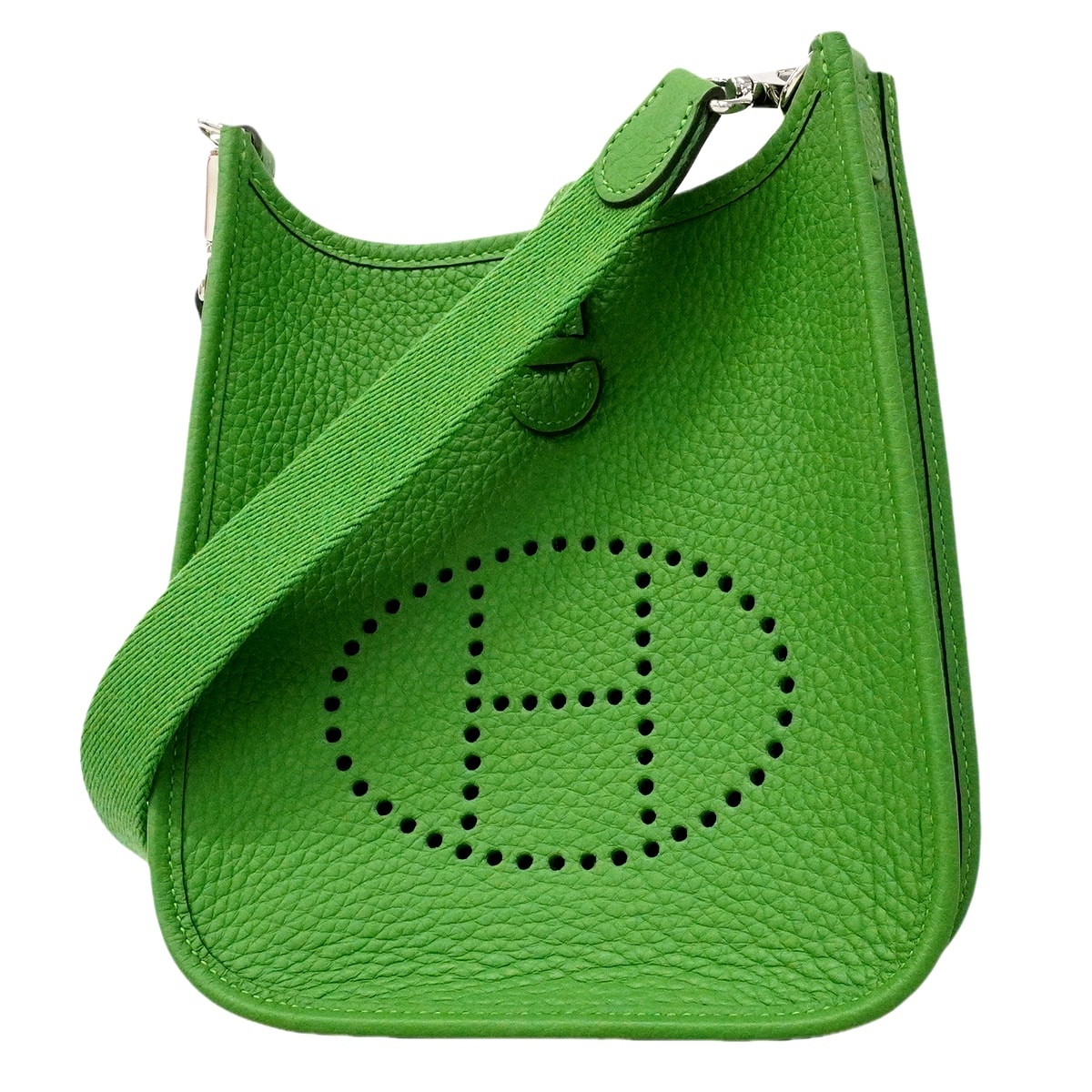 【6gc3226】エルメス ショルダーバッグ エヴリンTPM トリヨンクレマンス ヴェールユッカ シルバー金具 G刻印【中古】レディース