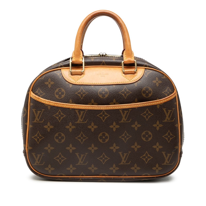ルイ ヴィトン モノグラム トゥルーヴィル ハンドバッグ M42228 ブラウン PVC レザー レディース LOUIS VUITTON 【中古】