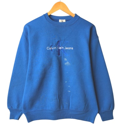 古着 90年代 カルバンクライン Calvin klein ロゴスウェットシャツ トレーナー メンズM相当 ヴィンテージ/eaa578421