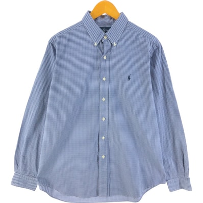 古着 ラルフローレン Ralph Lauren CLASSIC FIT 長袖 ボタンダウンチェックシャツ メンズL相当/eaa515442