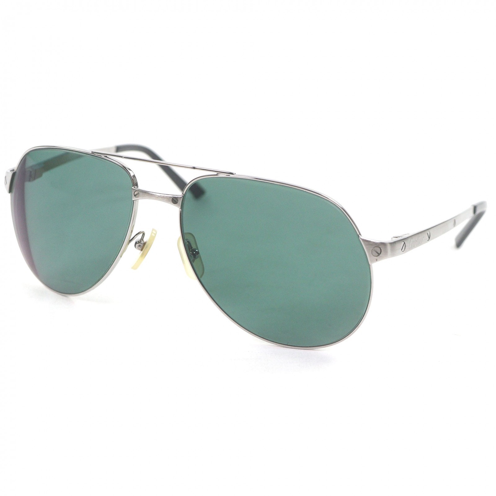 良品 カルティエ サングラス シルバー メンズ 59□16