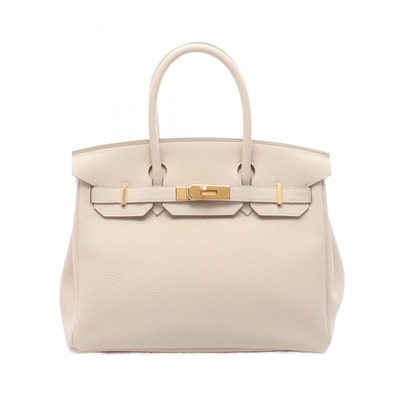 エルメス HERMES バーキン30 ハンドバッグ バッグ レザー トゴ トゴ クレ U刻印(2022年製造) レディース アイボリー系 027633CC 【中古】