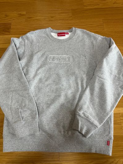 Supreme Cutout Logo Crewneck "Grey"