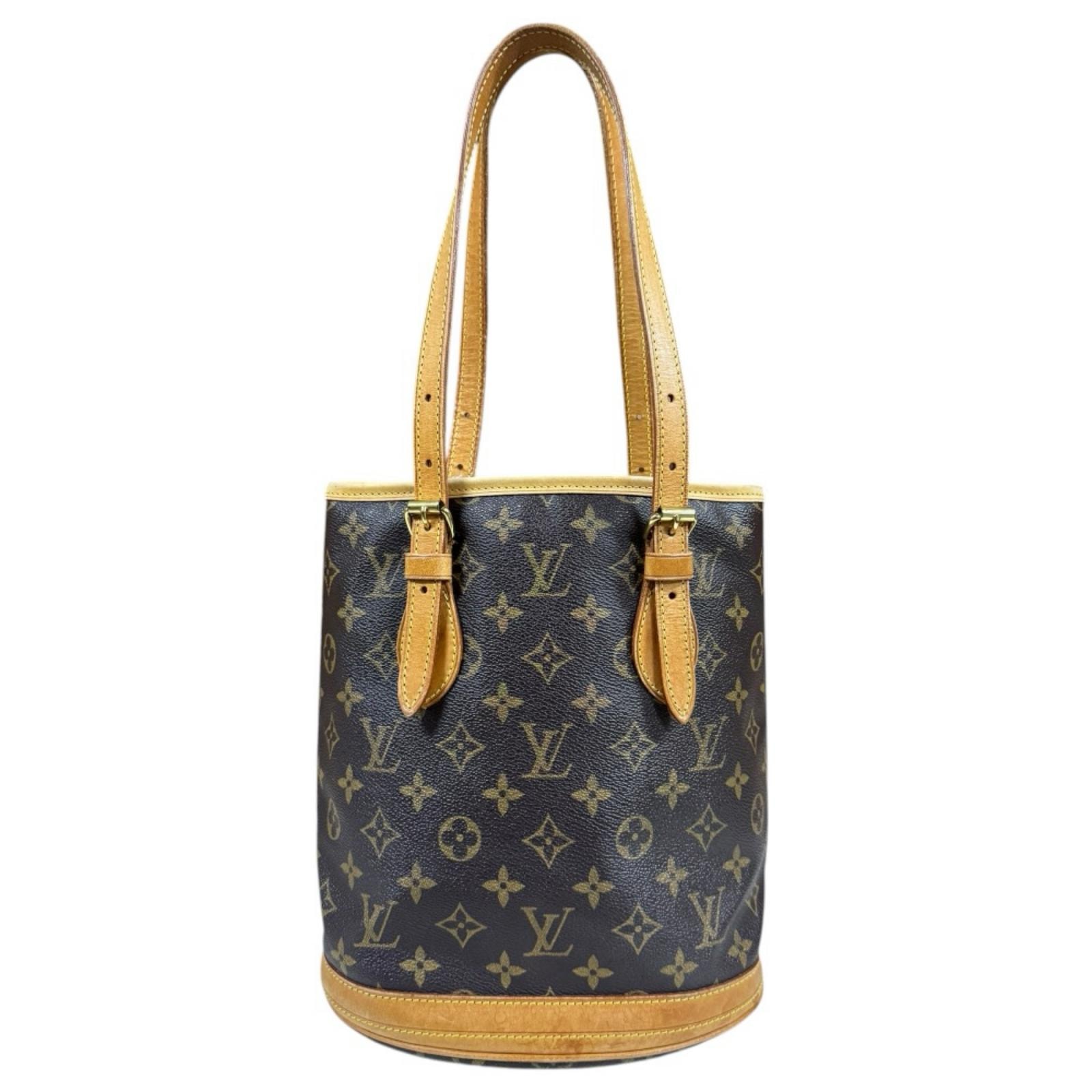 ルイヴィトン バケットPM モノグラム ショルダーバッグ モノグラムキャンバス M42238 ブラウン レディース LOUIS VUITTON  中古