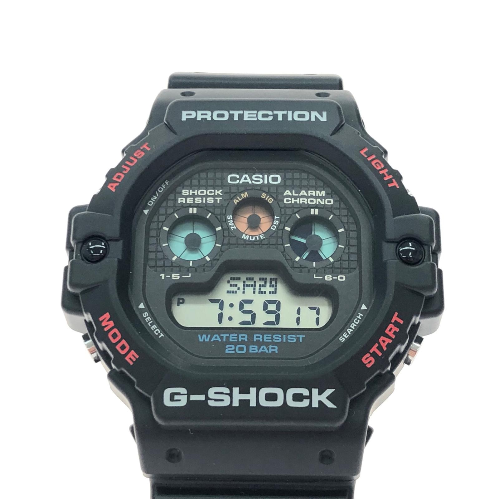 CASIO カシオ メンズ腕時計 クオーツ デジタルウォッチ G-SHOCK 復刻デザイン ロングライフバッテリー DW-5900U-1JF ブラック
