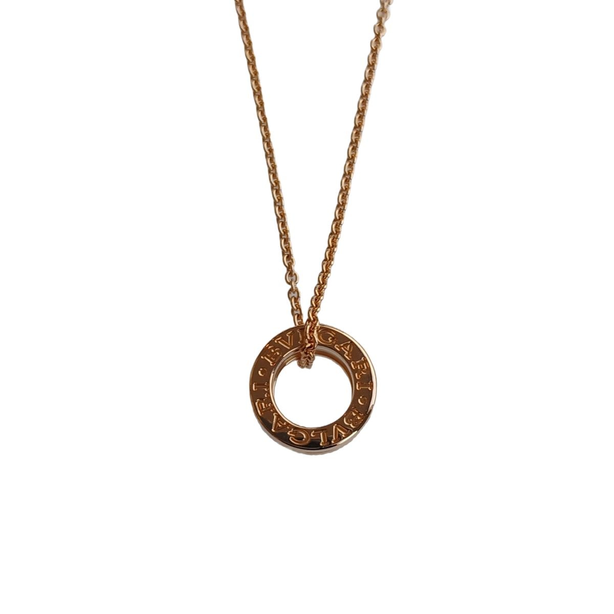 BVLGARI ブルガリ B-ZERO1 ネックレス 750PG CL855721 K18ピンクゴールド ホワイトセラミック ゴールド  レディース【中古】
