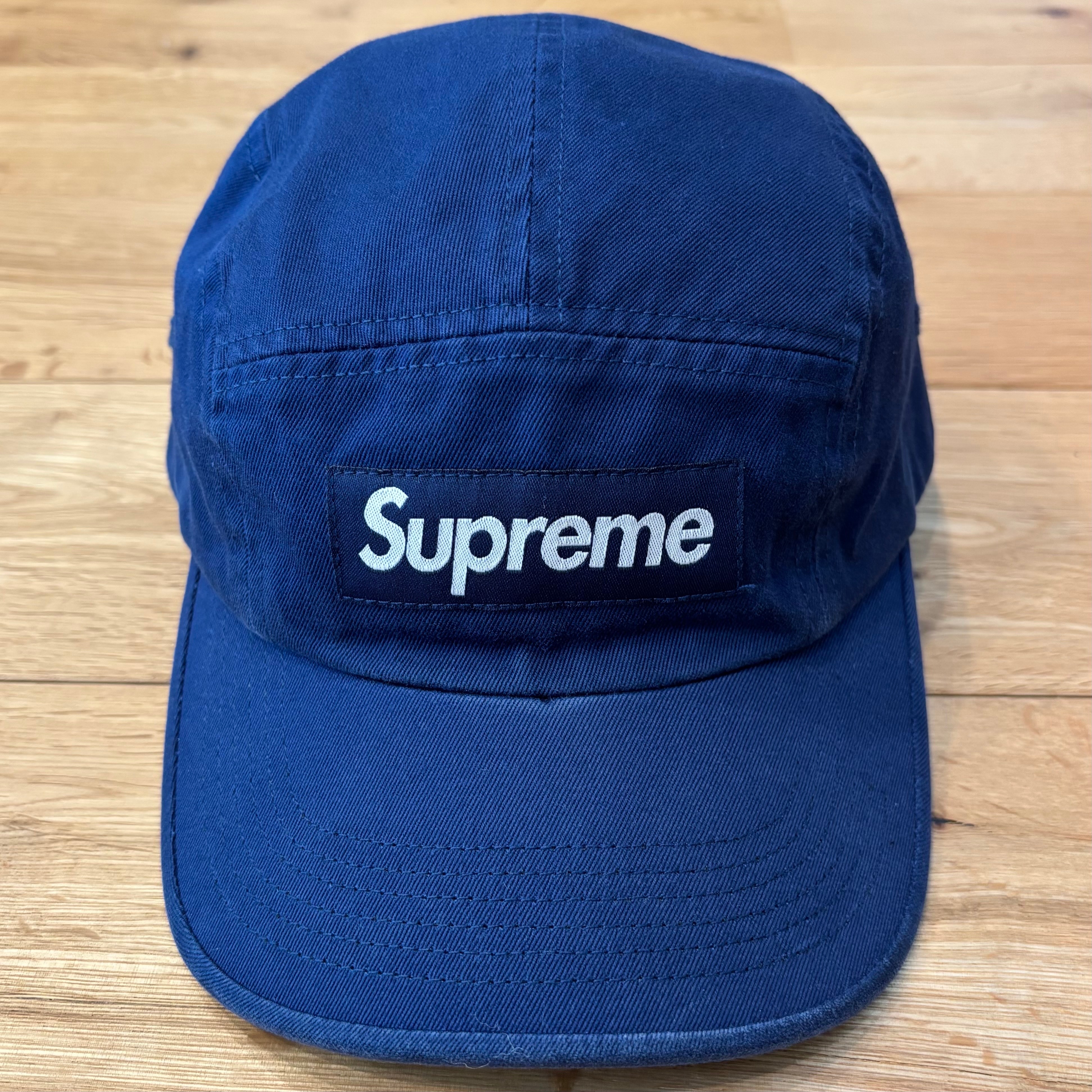 Supreme Washed Chino Twill Camp Cap "Navy"(24SS)