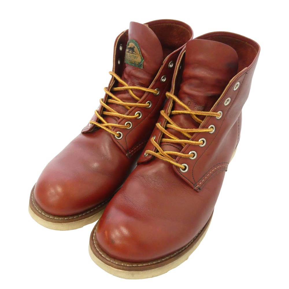 RED WING レッドウィング BEAMS ビームス 9872 × BEAMS ビームス 別注 半円犬タグ アイリッシュセッター プレーントゥ ブーツ ブラウン系 US10D【中古】