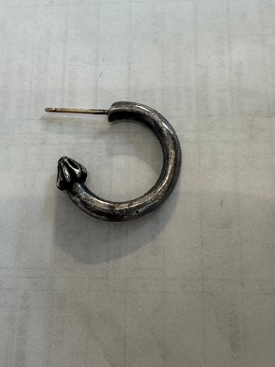 Chrome Hearts Hoop Plain Earrings "Silver"
