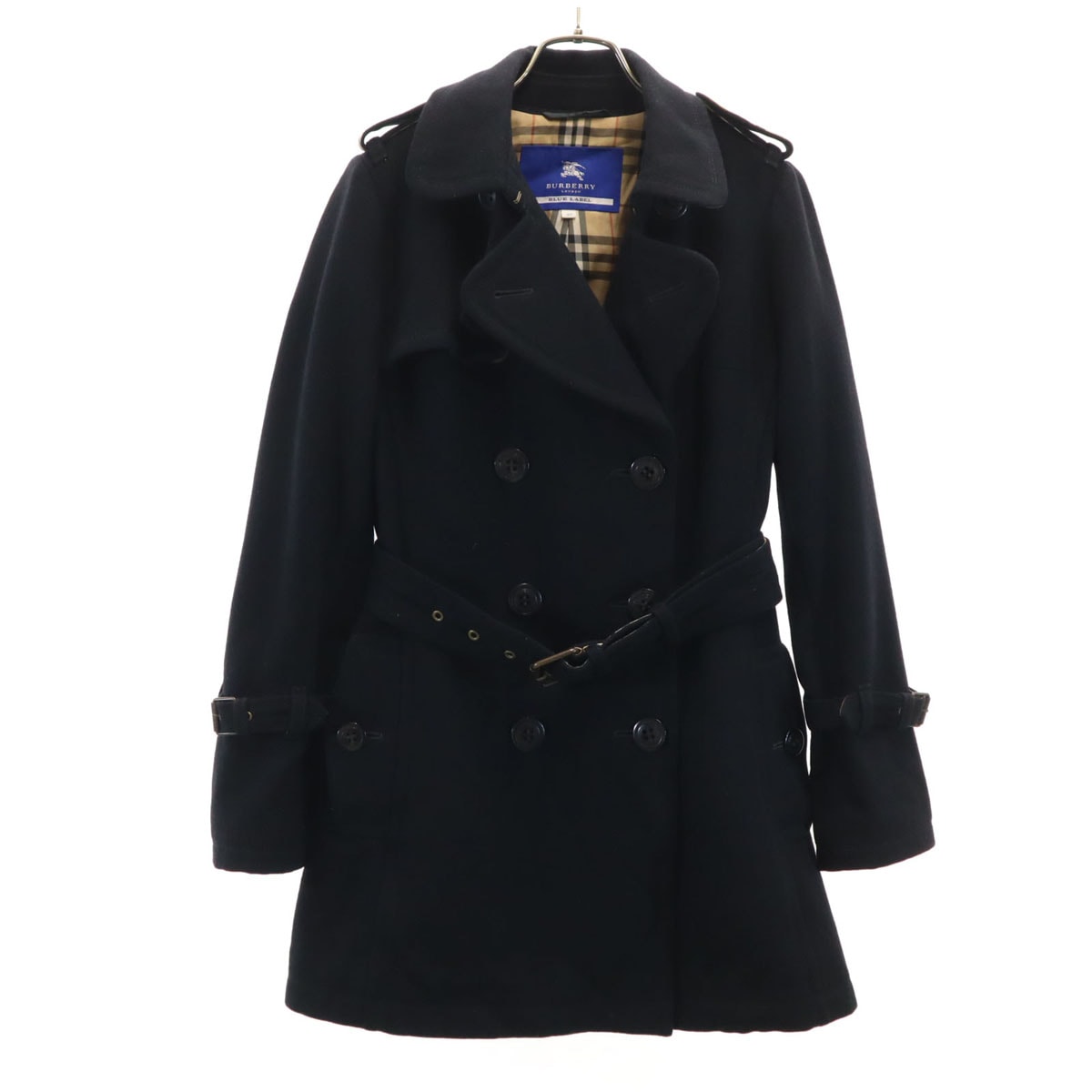BURBERRY LONDON BLUE LABEL バーバリー ロンドン ブルーレーベル トレンチコート 40 ブラック