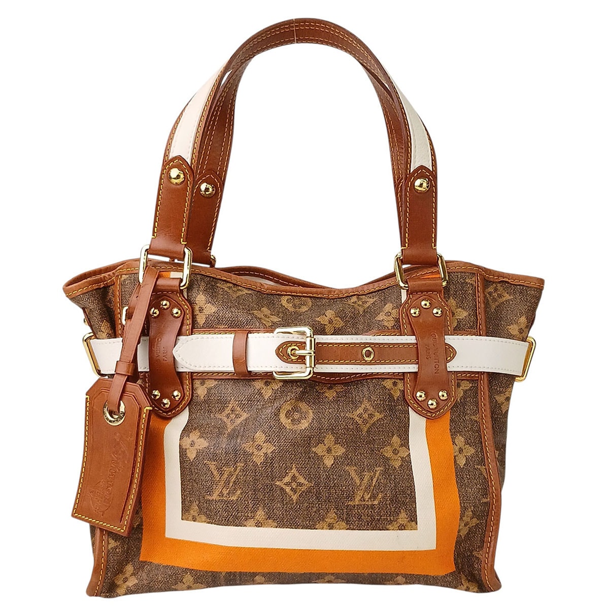 LOUIS VUITTON ルイ・ヴィトン サック レイユールPM モノグラムティセ トートバッグ ハンドバッグ M56386 モノグラム ブラウン  レディース【中古】