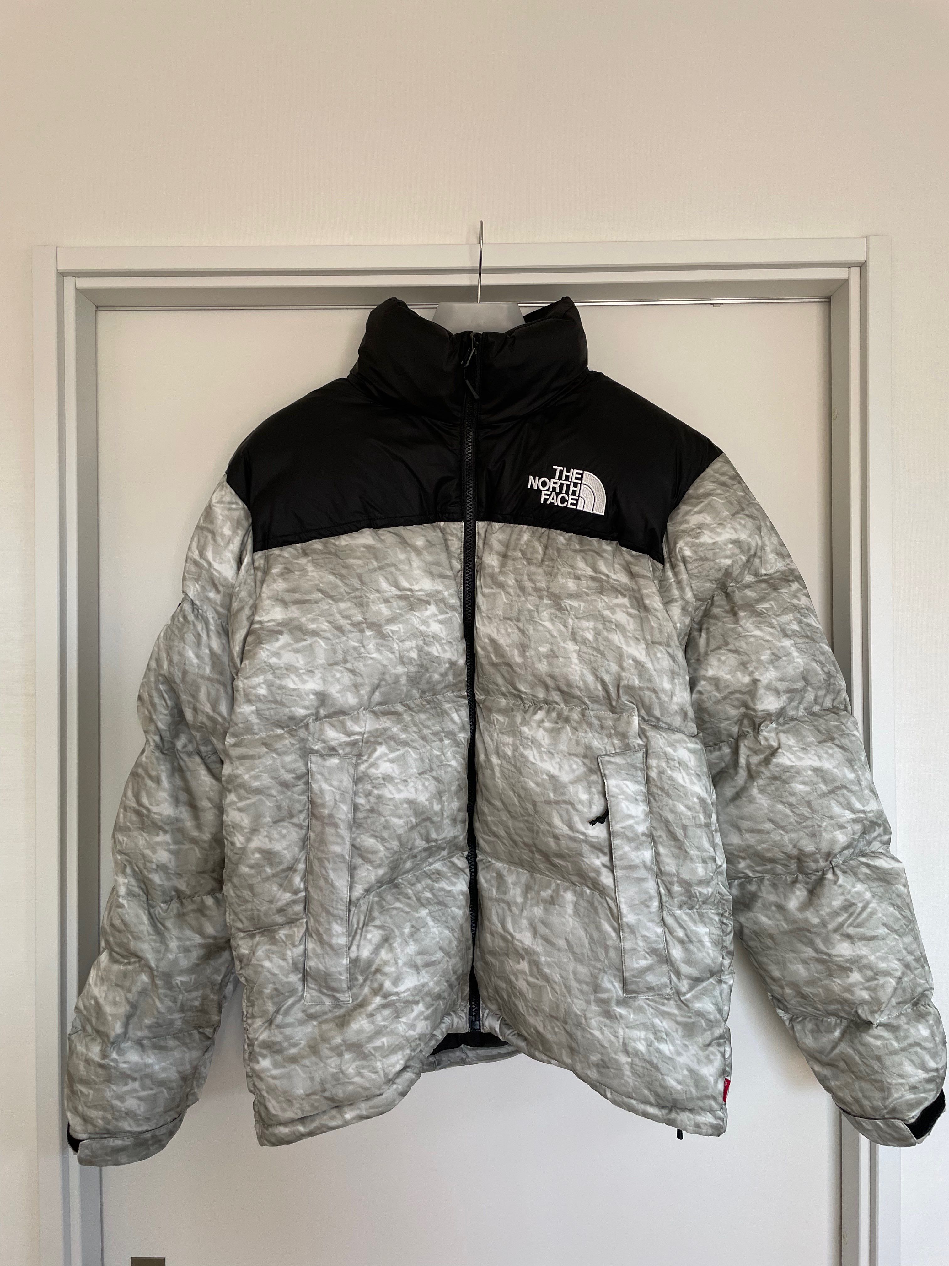 Supreme x The North Face Nuptse Jacket "White Paper Print"