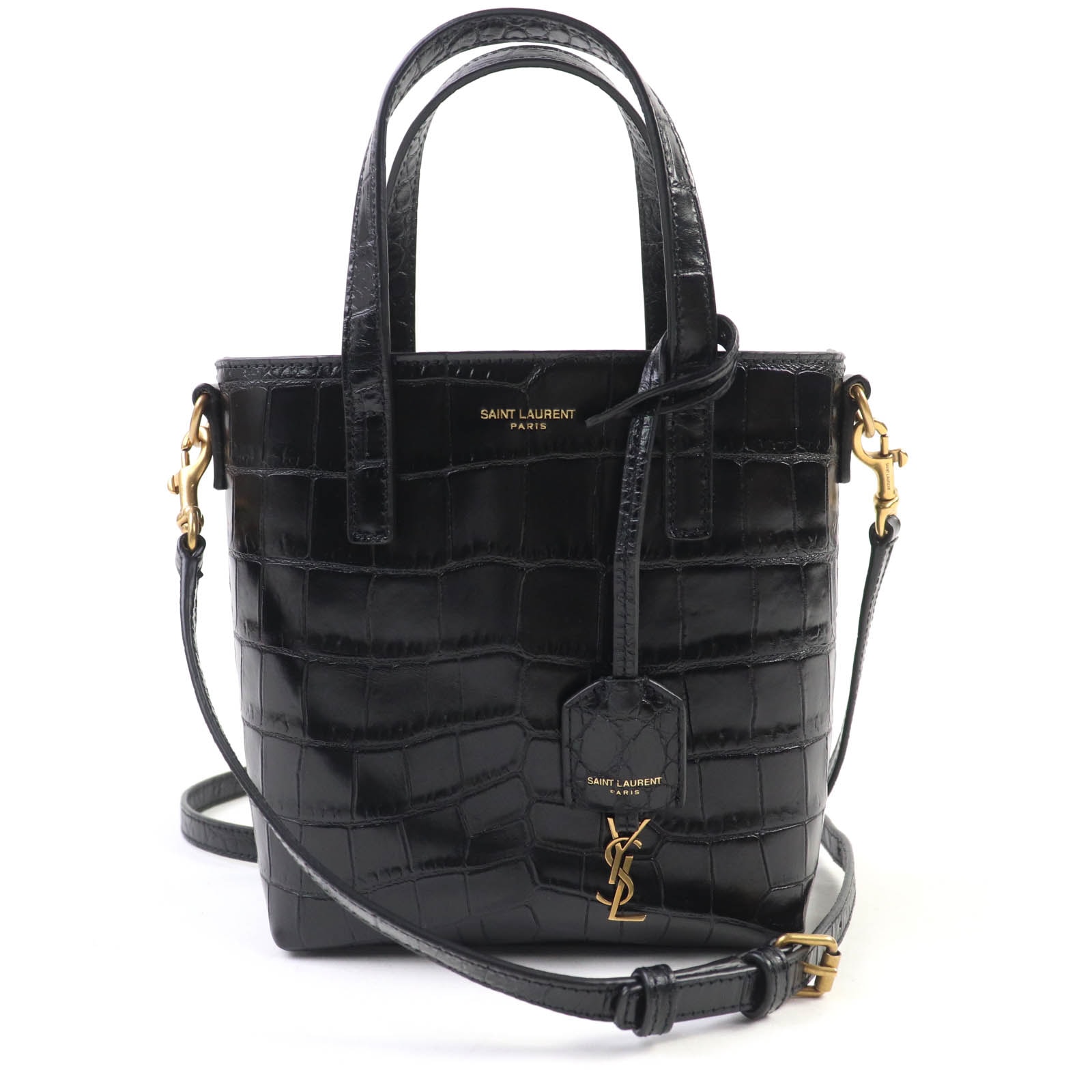 極美品 サンローランパリ ショルダーバッグ ミニ トイ ショッピング ブラック