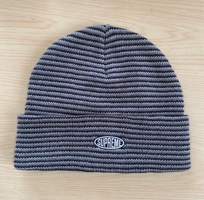 supreme zig zag stripe beanie