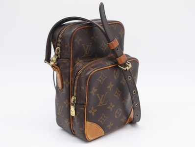 LOUIS VUITTON ルイ・ヴィトン モノグラム キャンバス アマゾン M45236 ショルダーバッグ ブラウン コーティングキャンバス レザー レディース