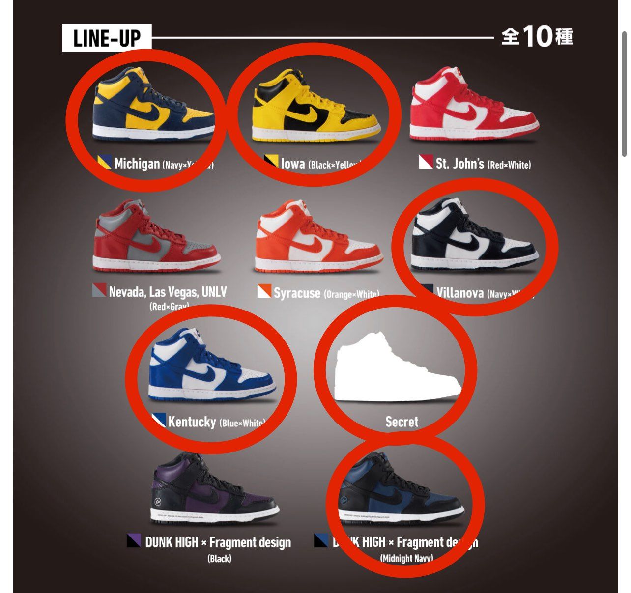 PREMIUM BANDAI × NIKE DUNK HIGH miniature collection Michigan "Navy/Yellow" (48mm×25mm)